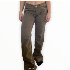 cute low rise brown pants